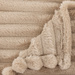 Pătură flanelată din cord 130 x 170 cm -bej