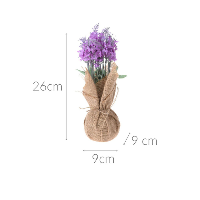 Plantă artificială într-o pungă de pânză, 26 cm