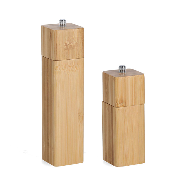 Rasnita pentru sare si piper, bambus, 21,7 cm