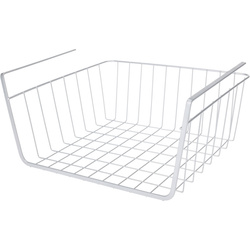 Coș suspendat pentru fructe, metalic, gri deschis, 30 x 25,5 x 14 cm