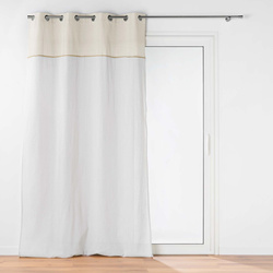 Perdea cu inele si insertie din iuta JANARA, 140 x 240 cm