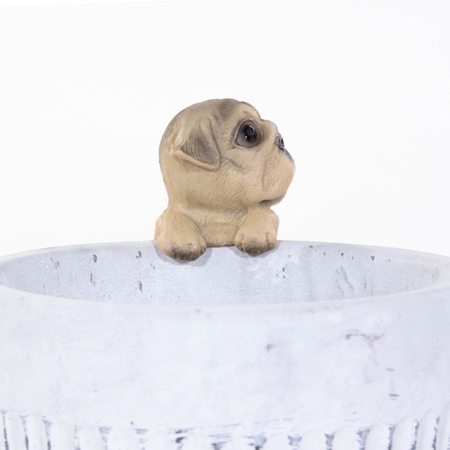 Decor pentru ghiveci, in forma de catel