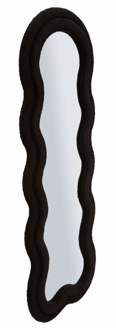 Oglindă de perete TEDDY cu ramă textilă tip teddy-fleece, înălțime 160 cm