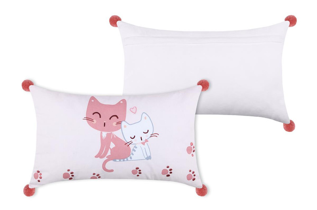 Perna pentru copii ZOELINE cu pompoane, 30 x 50 cm