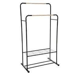 Cuier pentru hol cu ​​poliță pentru pantofi, 2 stâlpi, 80x50x150 cm