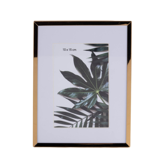 Ramă metalică pentru fotografie, passe-partout, 20,8 x 15,5 x 1 cm