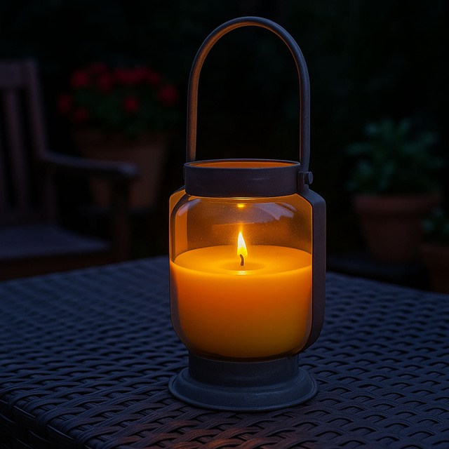 Lumanare impotriva tantarilor, cu felinar, 1 kg