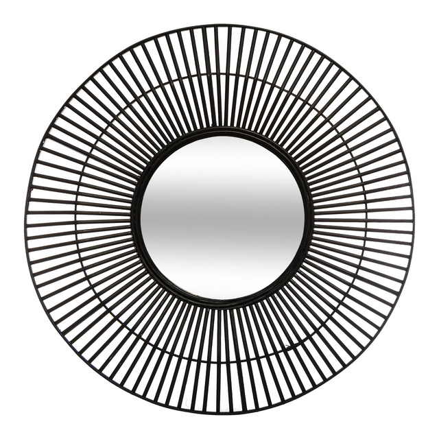 Oglinda decorativa in rama, bambus, Ø 77 cm