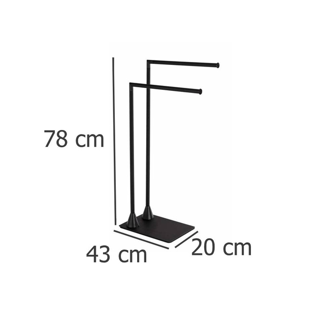 Suport pentru prosoape HELLA, metalic, 78 x 20 cm, WENKO
