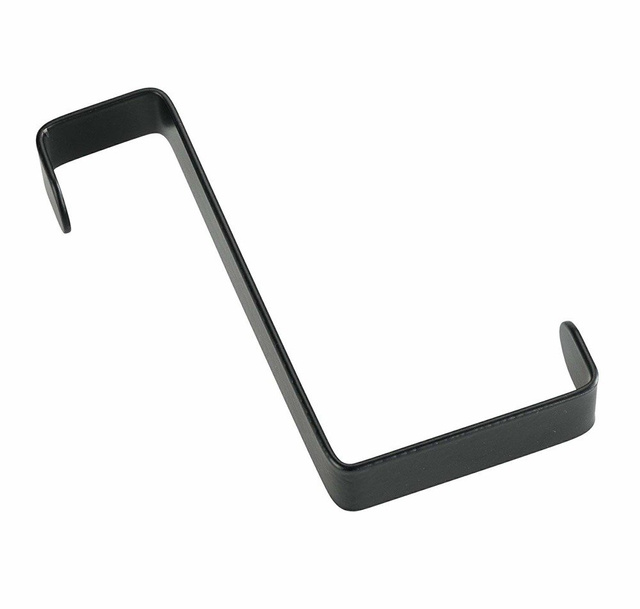 Set 4 carlige pentru uși, Negru, 7,6x6x1,2 cm, WENKO