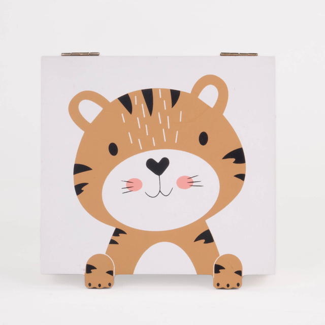 Cufărul pentru comorile copiilor Animăluțe cu lăbuțe, 15 x 15 x 7 cm