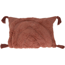 Perna decorativă din bumbac tuftat, ciucuri, curcubeu, 30 x 50 cm