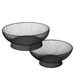 Fructiera metalica, Balu, 2 buc, negru