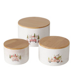 Set de recipiente ceramice pentru depozitare CARRIE, Ø 11-16 cm