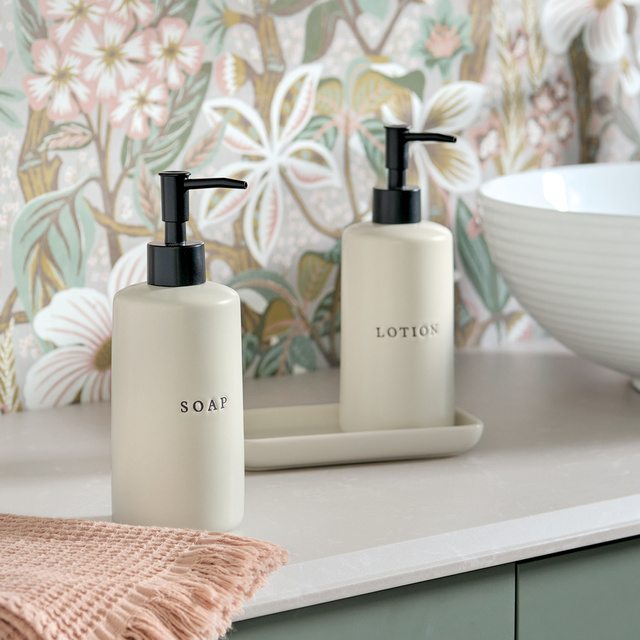 Set dozatoare ceramice pentru săpun și loțiune BATH STYLE, 3 piese