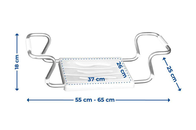 Bancă pentru cadă (de baie) SECURA, șezut reglabil, WENKO, albă