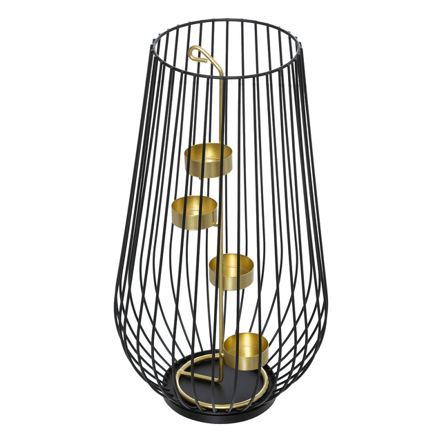 Sfesnic metalic cu detalii aurii, 45 cm