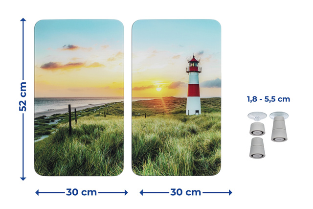 Set 2 plite de protectie pentru aragaz LIGHTHOUSE