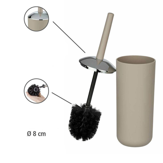 Recipient pentru perie BRASIL + perie WC, WENKO, bej