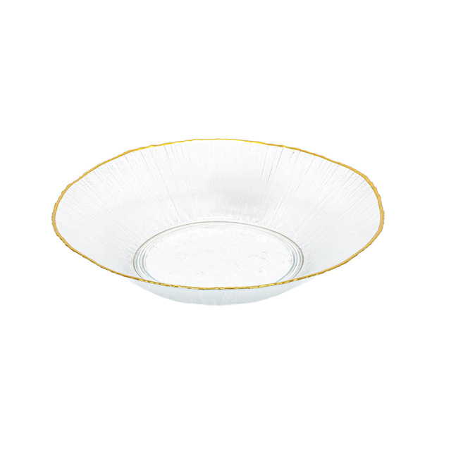 Vas din sticlă cu margine aurie DATURA, 30 cm