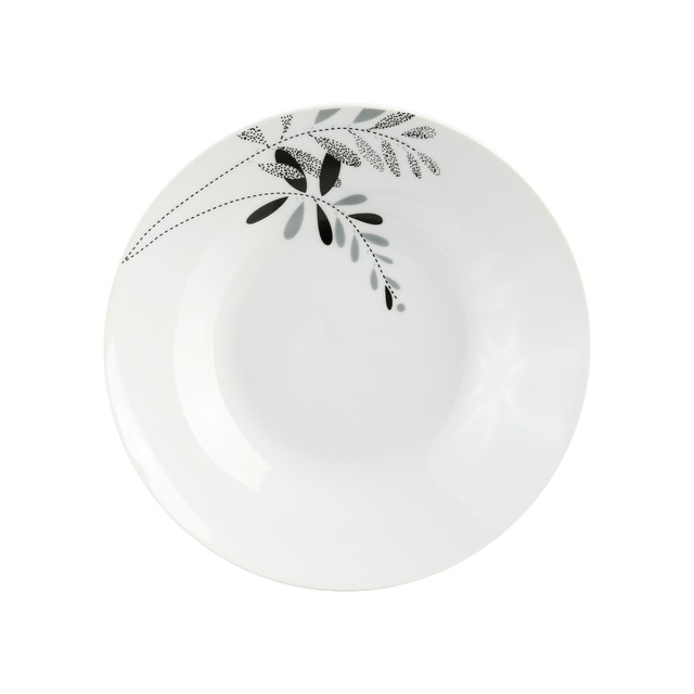 Set farfurii pentru 6 persoane, portelan, 18 bucati