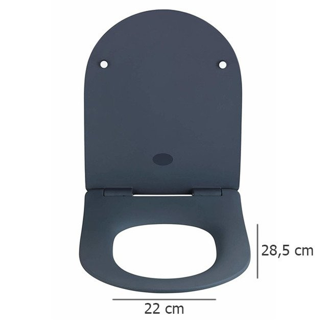 Capacul de toaletă Sedilo, duroplast, gri mat, WENKO