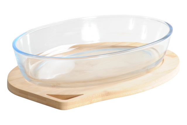 Tava de cuptor cu capac din bambus 32 x 23 cm, Kesper