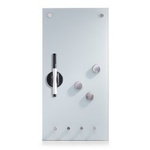 Tablă de sticlă MEMO pentru notițe + 3 magneți și 4 cârlige, 40x20 cm, ZELLER, albă