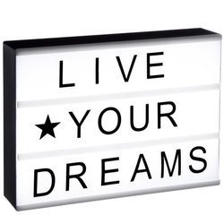 Lampă cu inscripții