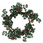 Coroană de Crăciun din crenguțe și conuri de pin, Ø 35 cm