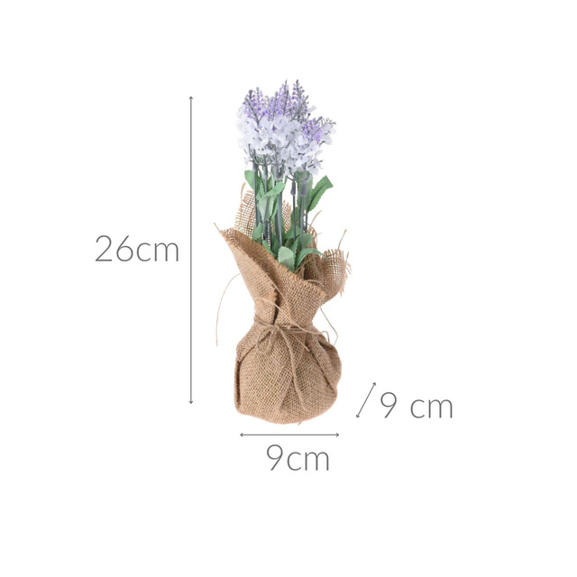 Plantă artificială într-o pungă de pânză, 26 cm