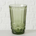 Pahar decorativ din sticla verde, AURORA, 300 ml