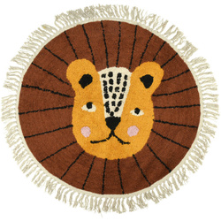 Covor pentru copii cu franjuri Animals, Ø 90 cm