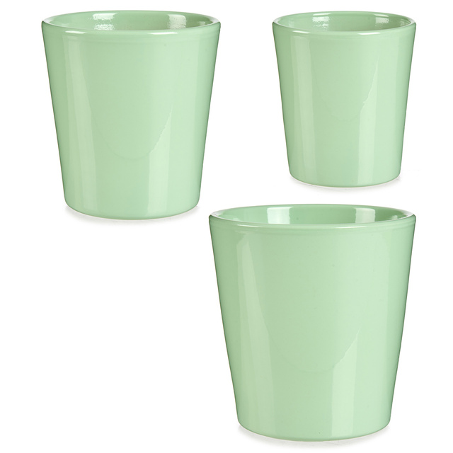 Set ghivece ceramice CONICAL, culori pastelate, 3 bucati