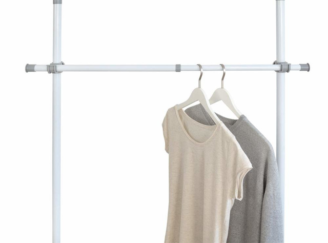 Șină de garderobă, șină de îmbrăcăminte HERKULES 2 bucăți, 75-120 cm, WENKO