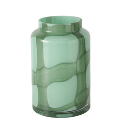 Vază de sticlă verde VERANA, înălțime 20 cm