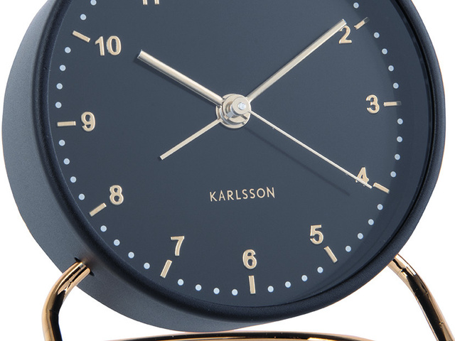 Ceas deşteptător cu numere de aur, STILI, Ø 9,5 cm