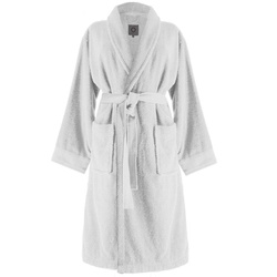 Rochie de baie pentru bărbați sau femei, de culoare albă, din bumbac frotte, Essenza, M