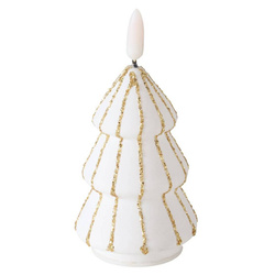 Lumânare în formă de brad cu flacără artificială TORIS, 12 cm
