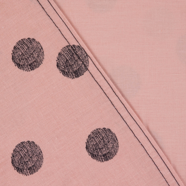 Set lenjerie de pat din bumbac Dots, reversibila, 220 x 240 cm