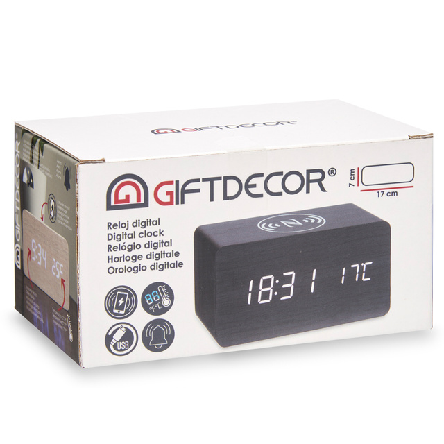 Ceas cu încărcător de telefon fără fir