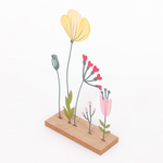 Decoratiune metalica flori de camp Florina, inaltime 28 cm