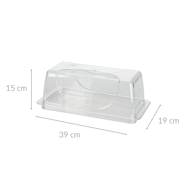 Platou pentru tort, plastic, 38,5 x 19 x 15 cm