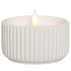 Lumânare LED din ceară cu flacără 3D, Ø 10 cm, model 2