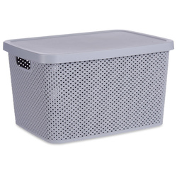 Cos din plastic cu capac, organizator, 19 l