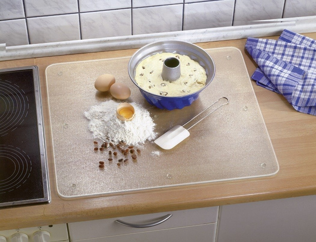 Plită de sticlă FROSTED, tocator 3-în-1, WENKO