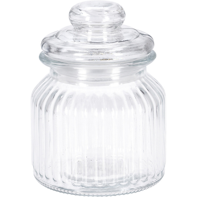 Borcan cu nervuri cu capac etanș, 500 ml