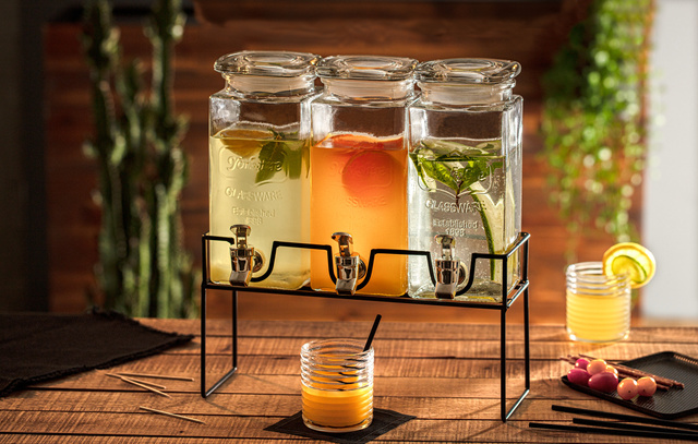 Set 3 dozatoare pentru bauturi, 3 x 1.5 L