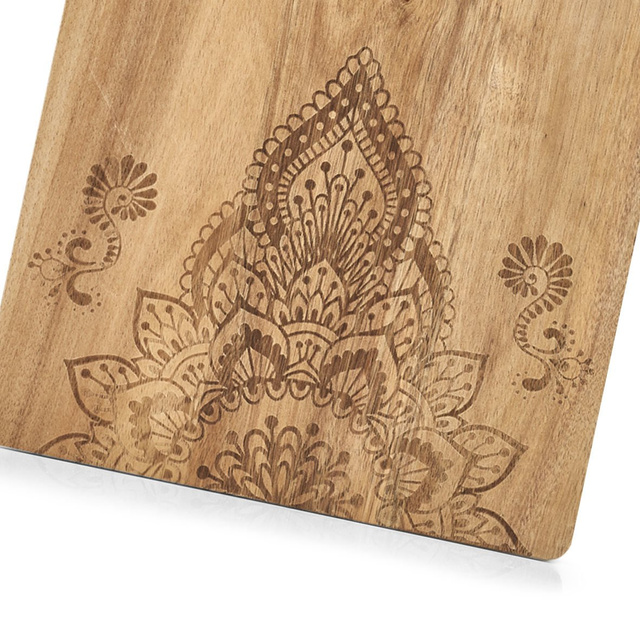 Tocator cu imprimeu 40 x 29 cm, lemn de salcam, ZELLER