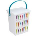 Recipient pentru detergent de rufe, cleme, violet